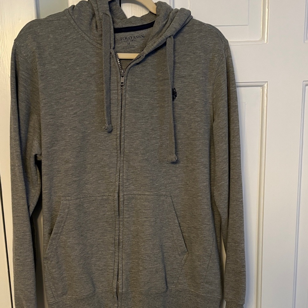 U.S. Polo Assn. Gray Zip-Up Men's Sweater